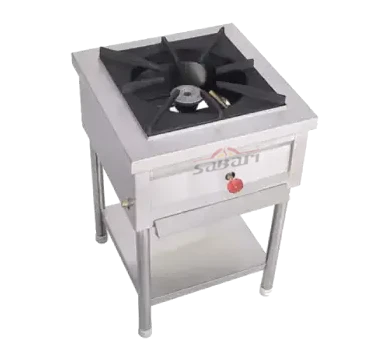 Three burner cooking range